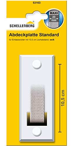 Schellenberg 53103 Rolladengurt Abdeckung Lochabstand 10,5 cm, Standard Maxi, für Gurtwickler und Einlasswickler, weiß von Schellenberg