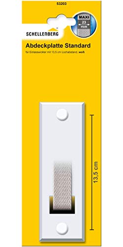 Schellenberg 53203 Rolladengurt Abdeckung Lochabstand 13,5 cm, Standard Maxi, für Gurtwickler und Einlasswickler, weiß von Schellenberg