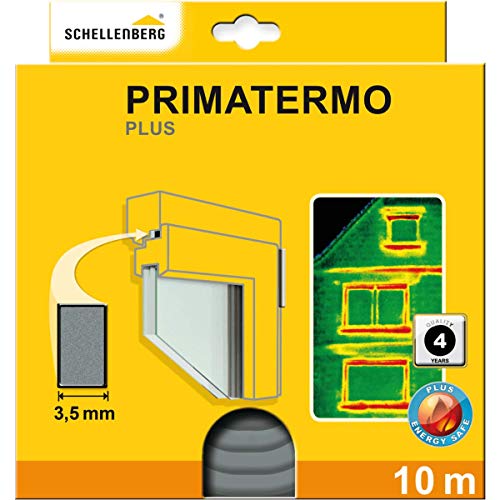 Schellenberg 66325 Dichtung Primatermo Plus Vollprofil 9 x 4 mm, 10 m, Türdichtung, Fensterdichtung von Schellenberg