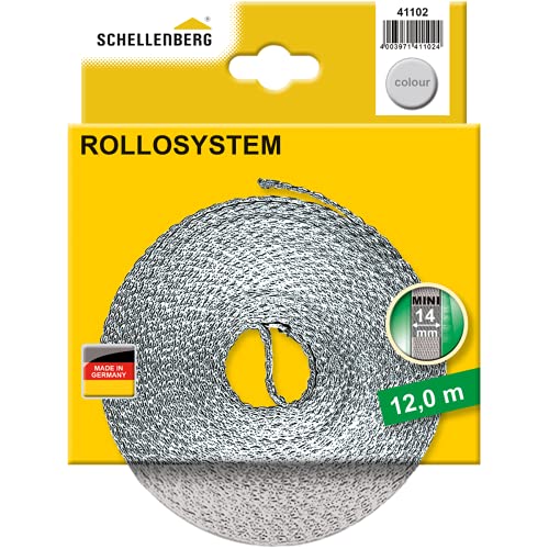 Schellenberg 41102 Rollladengurt Mini 14 mm, 12 m, grau von Schellenberg