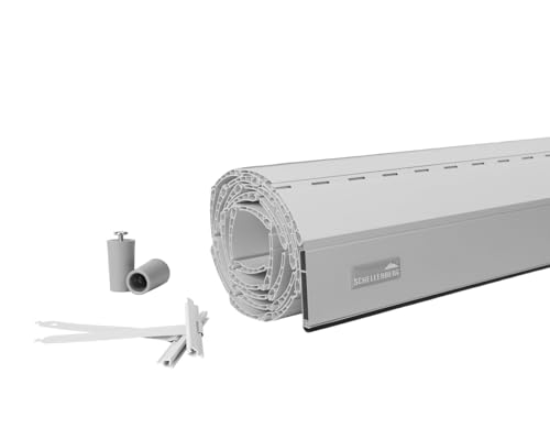 Schellenberg Rolladen Maßanfertigung, PVC Rolladenpanzer, Auswählbar: Breite 50-160 cm, Höhe 100-230 cm, System Mini, Farben Weiß, Grau von Schellenberg