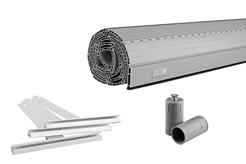 Schellenberg Rolladen Maßanfertigung, PVC Rolladenpanzer, Auswählbar: Breite 50-160 cm, Höhe 100-230 cm, System Mini, Farben Weiß, Grau von Schellenberg