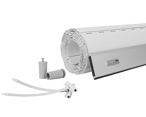 Schellenberg Rolladen Maßanfertigung, PVC Rolladenpanzer, Auswählbar: Breite 50-200 cm, Höhe 100-230 cm, System Maxi, Farben Weiß, Grau von Schellenberg