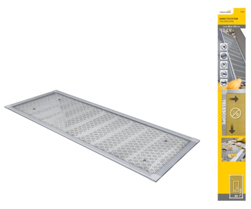 Schellenberg 50365 Lichtschachtabdeckung mit Rahmen und Insektenschutzgewebe, Sauberer Lichtschacht, teleskopierbar ohne bohren, max. 60 x 120 cm von Schellenberg