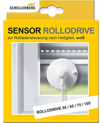 Schellenberg 22720 Sensor Rollodrive Sonnensensor für elektrische Gurtwickler RolloDrive 55, 65, 75 und 105, Kabellänge 0,75 m von Schellenberg