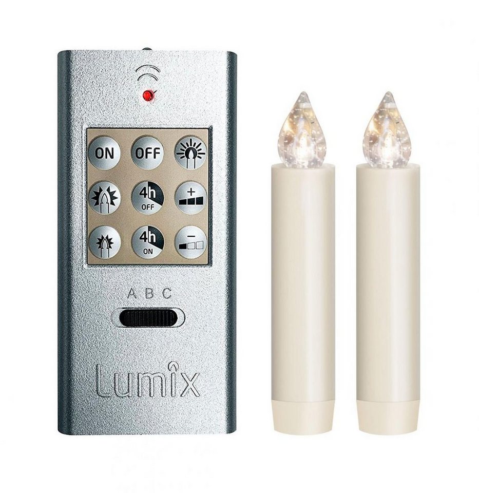 Schenk Holzkunst LED-Kerze Lumix Classic Mini SL 2 LED Kerzen mit Fernbedinun von Schenk Holzkunst