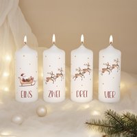 Adventskerzen "Weihnachtsmann" | Set Aus 4 Kerzen Weihnachtskerzen Advent Adventskerzen "Weihnachtsmann" | Set Aus 4 Kerzen Weihnachtskerzen Advent von SchenkeKreatives