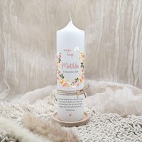 Taufkerze "Blumenkranz - Matilda" | Personalisierte Kerze Zur Taufe Mit Blumenkranz Handgemacht Geschenk Taufkerze "Blumenkranz - Matilda" | Personalisierte Kerze Zur Taufe Mit Blumenkranz Handgemacht Geschenk von SchenkeKreatives