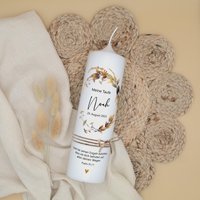 Taufkerze „Boho Kranz - Noah" | Personalisierte Boho-Taufkerze Mit Blumenkranz Geschenk Zur Taufe Handgemacht Taufkerze „Boho Kranz - Noah" | Personalisierte Boho-Taufkerze Mit Blumenkranz Geschenk Zur Taufe Handgemacht von SchenkeKreatives