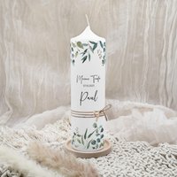 Taufkerze "Eukalyptus Paul" | Schlichter Eukalyptuskranz in Grün Personalisierte Für Jungen Handmade Taufkerze "Eukalyptus Paul" | Schlichter Eukalyptuskranz in Grün Personalisierte Für Jungen Handmade von SchenkeKreatives