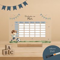 Personalisierter Stundenplan Fussball | Abwischbar Geschenk Einschulung Einschulungsgeschenk Schulstart Grundschule Kinderzimmer Personalisierter Stundenplan Fussball | Abwischbar Geschenk Einschulung Einschulungsgeschenk Schulstart Grundschule Kinderzimmer von SchenkeKreatives