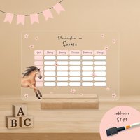 Personalisierter Stundenplan Pferd | Abwischbar Geschenk Einschulung Einschulungsgeschenk Schulstart Grundschule Kinderzimmer Personalisierter Stundenplan Pferd | Abwischbar Geschenk Einschulung Einschulungsgeschenk Schulstart Grundschule Kinderzimmer von SchenkeKreatives