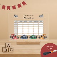 Personalisierter Stundenplan Rennautos | Abwischbar Geschenk Einschulung Einschulungsgeschenk Schulstart Kinderzimmer Personalisierter Stundenplan Rennautos | Abwischbar Geschenk Einschulung Einschulungsgeschenk Schulstart Kinderzimmer von SchenkeKreatives