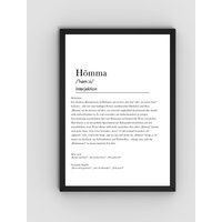 Definition Poster "Hömma" - Lustiges Ruhrpott Geschenk | Hochwertiger A4 Druck Humorvolle Wanddeko Ruhrgebiet Dialekt Print von Schenkschoener