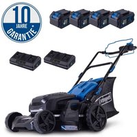 20V Akku Rasenmäher BC-MP470-X-SET XL2x2 & 4x20V4 Ah Akku Doppellader - Scheppach 20V Akku Rasenmäher BC-MP470-X-SET XL2x2 & 4x20V4 Ah Akku Doppellader - Scheppach von Scheppach