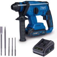 Akku-Bohrhammer BC-RHD230-X Scheppach | Brushless | Schlagzahl 5500bpm | Durchmesser Bohrung 24mm | inkl. 2Ah Akku + 2,4A Ladegerät von Scheppach