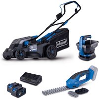 Akku-Garten-Set AGS100 Scheppach - 20V | Handstreuer | Gras-&Strauchschere | Rasenmäher | inkl. 2x 4Ah Akku & 4,5A Doppelladegerät Akku-Garten-Set AGS100 Scheppach - 20V | Handstreuer | Gras-&Strauchschere | Rasenmäher | inkl. 2x 4Ah Akku & 4,5A Doppelladegerät von Scheppach