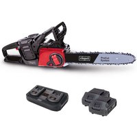Akku-Kettensäge BCHS350-ProS Duo Scheppach - 40V | 14" Schwert | 33cm Schnittdurchmesser | inkl. 2x 2Ah Akku & Doppelladegerät von Scheppach