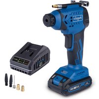 Akku Hand Kompressor C-AC20-X Scheppach 20V - 7 bar Arbeitsdruck | LCD Display | LED Leuchte | 6-tlg Zubehörset | inkl. 2Ah Akku + 2,4A Ladegerät von Scheppach