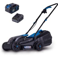 Akku-Rasenmäher BC-MP320-X Scheppach | Brushless | 32cm Schnittbreite | für 250-300m2 | 30L Fangkorb | inkl. 4Ah Akku + 2,4A Ladegerät von Scheppach