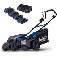 Akku-Rasenmäher BC-MP380-X Scheppach | 38cm Schnittbreite | für 450-500 m2 | 45L Korb | inkl. 4x 2Ah Akku + 2,4A Doppelladegerät Akku-Rasenmäher BC-MP380-X Scheppach | 38cm Schnittbreite | für 450-500 m2 | 45L Korb | inkl. 4x 2Ah Akku + 2,4A Doppelladegerät von Scheppach