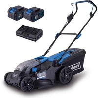 Scheppach - Akku Rasenmäher BC-MP430-X 20V-IXES 43cm 2x4,0Ah Akku+Doppelladegerät von Scheppach