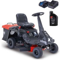 Scheppach - Aufsitzrasenmäher MR230 6PS 61cm 150L Fangsack Hybrid-Start + Öl von Scheppach