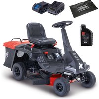 Benzin-Aufsitzrasenmäher MR235-61 Scheppach - 6,0PS | 61cm Schnittbreite | 150L Korb | LED Leuchte | E-Start | 4Vorwärtsgänge | inkl. Öl & Abdeckhaube von Scheppach