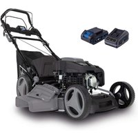 Benzin Rasenmäher PLM530-225E Scheppach - 6PS | 53cm Schnittbreite | E-Start | Radantrieb | 65 Liter Fangkorb von Scheppach