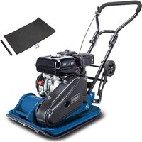 Scheppach - Rüttelplatte Benzin HP1400S 50kg 2PS 25cm Verdichtung mit Matte & Fahrvorrichtung von Scheppach