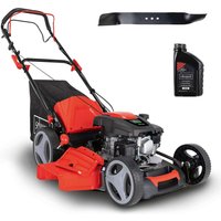 Benzinrasenmäher MS173-51 Scheppach mit Motoröl & Ersatzmesser - 51cm Schnittbreite | Radantrieb Benzinrasenmäher MS173-51 Scheppach mit Motoröl & Ersatzmesser - 51cm Schnittbreite | Radantrieb von Scheppach
