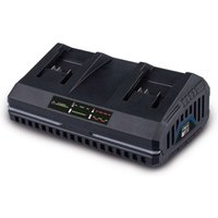 Doppelladegerät SDBC2.4A Scheppach - 20V | 2,0 Ah Akku ca. 60 Min. Ladezeit / 4,0 Ah Akku ca. 120 Min. Ladezeit | LED-Anzeige | Wandhalterung von Scheppach
