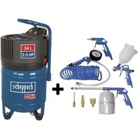 Scheppach - druckluft kompressor vertikal olfrei HC24V tank 24 liter mit zubehor Scheppach - druckluft kompressor vertikal olfrei HC24V tank 24 liter mit zubehor von Scheppach