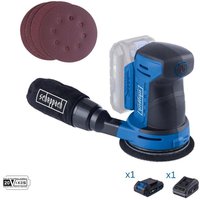 Scheppach - Exzenterschleifer 20V Akku 2.0Ah und Ladegerat ixes c-obs125-x von Scheppach