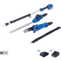 Hochentaster und Heckenschere 20V 2 akkus 2.0Ah + Ladegeraet ixes c-phts410-x von Scheppach