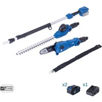 Hochentaster und Heckenschere 20V 2 akkus 4.0Ah + Ladegeraet ixes c-phts410-x von Scheppach