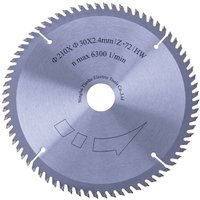Sägeblatt 210x30mm 72Z für Tauchsäge PL75 - Scheppach von Scheppach