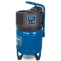 Kompressor HC24V Scheppach inkl. 13 tlg. Zubehörset + 10m Spiralschlauch - 1500W 10bar 24L 180l/min ölfrei & wartungsarm von Scheppach