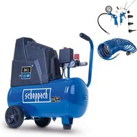 Kompressor HC30o Scheppach - 8bar | 24 L | ölfrei | 200l/min | inkl. 5m Schlauch & Zubehörset Kompressor HC30o Scheppach - 8bar | 24 L | ölfrei | 200l/min | inkl. 5m Schlauch & Zubehörset von Scheppach