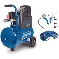 Kompressor HC30o Scheppach 8bar 24 l ölfrei 200l/min inkl. 5m Schlauch & Zubehörset von Scheppach
