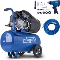 Kompressor HC52DC Scheppach - 2200W | 8 Bar | 50L Kessel | Ansaugleistung 412 l/min | Doppelzylinder | Druckminderer Kompressor HC52DC Scheppach - 2200W | 8 Bar | 50L Kessel | Ansaugleistung 412 l/min | Doppelzylinder | Druckminderer von Scheppach
