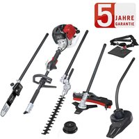 Scheppach - 5IN1 Benzin Motorsense MTC42-5P Hochentaster Heckenschere Laubbläser von Scheppach