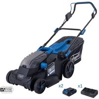 Scheppach - Rasenmaeher 38cm 2 akkus 2.0Ah + Doppelladegeraet ixes bc-mp380-x Scheppach - Rasenmaeher 38cm 2 akkus 2.0Ah + Doppelladegeraet ixes bc-mp380-x von Scheppach