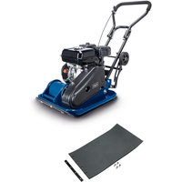 Rüttelplatte HP1400S Scheppach - 13 kN | 1400W | 25cm Verdichtungstiefe | Matte & Fahrvorrichtung von Scheppach