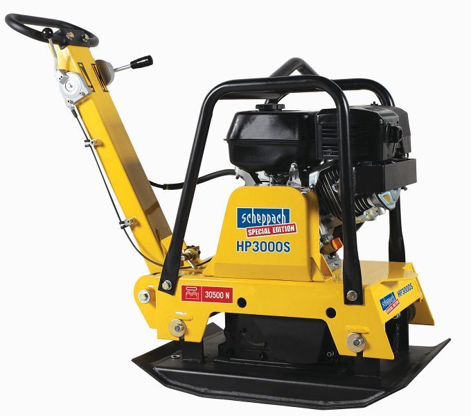 Rüttelplatte HP3000S inkl. Fahrvorrichtung und Gummiplatte - 9PS Rüttelplatte HP3000S inkl. Fahrvorrichtung und Gummiplatte - 9PS von Scheppach