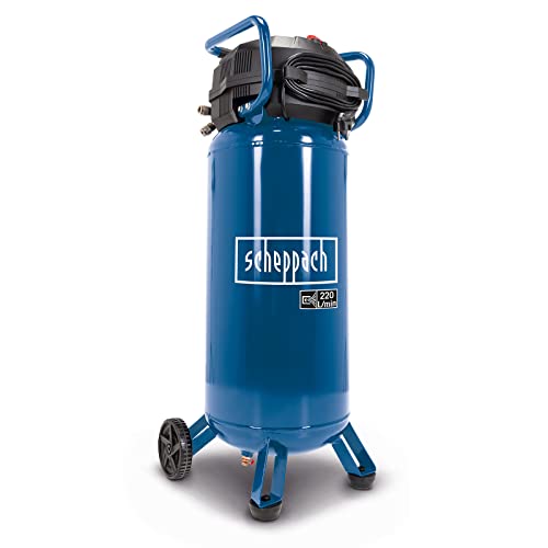Scheppach Druckluft Kompressor stehend HC51V | 1500W mit 10bar Druck | 50L Kessel | Ansaugleistung 220 l/min | ölfrei/wartungsarm | Druckminderer, Fahrvorrichtung & 2 Schnellanschlusskupplungen Scheppach Druckluft Kompressor stehend HC51V | 1500W mit 10bar Druck | 50L Kessel | Ansaugleistung 220 l/min | ölfrei/wartungsarm | Druckminderer, Fahrvorrichtung & 2 Schnellanschlusskupplungen von Scheppach