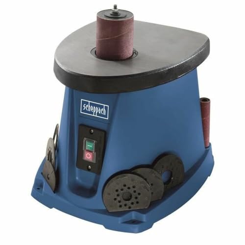 Scheppach Oszillierender Spindelschleifer OSM100 | 450W Leistung | Osz.-Hub 16 mm | inkl. 6x Schleifhülsen | Spindel-Ø 12,7mm | Drehzahl 2000 min-1 von Scheppach