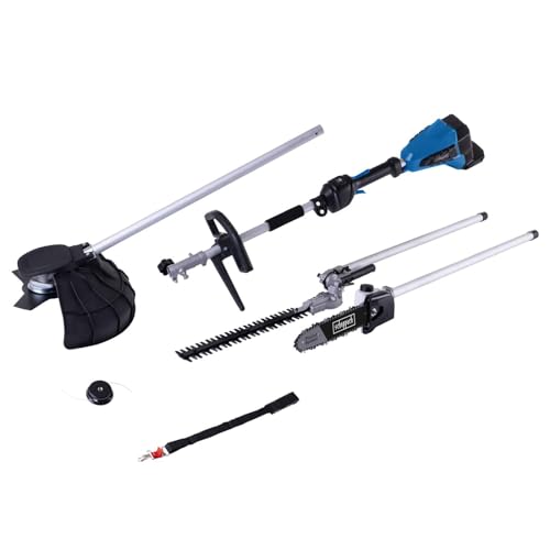 Scheppach 4in1 Akku-Multifunktionsgerät BC-MFH400-X 20V Brushless Multigartengerät | Rasentrimmer, Motorsense, Heckenschere, Hochentaster | 20V-IXES-Serie | Ohne Akku & Ladegerät von Scheppach