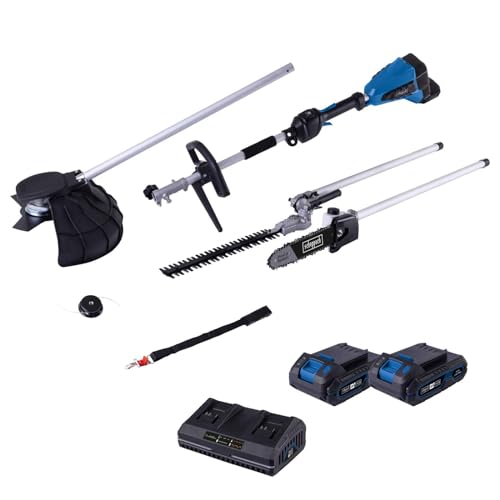 Scheppach 4in1 Akku-Multifunktionsgerät BC-MFH400-X 20V Brushless Multigartengerät | Rasentrimmer, Motorsense, Heckenschere, Hochentaster | 20V-IXES-Serie | mit 2X 2Ah Akku & Doppelladegerät Scheppach 4in1 Akku-Multifunktionsgerät BC-MFH400-X 20V Brushless Multigartengerät | Rasentrimmer, Motorsense, Heckenschere, Hochentaster | 20V-IXES-Serie | mit 2X 2Ah Akku & Doppelladegerät von Scheppach