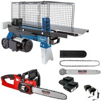 Scheppach 4t Holzspalter HL460 230V + Walter Akku-Kettensäge 40V Akku/Ladegerät Scheppach 4t Holzspalter HL460 230V + Walter Akku-Kettensäge 40V Akku/Ladegerät von Scheppach
